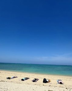 青い海も砂浜も貸切ですよ!